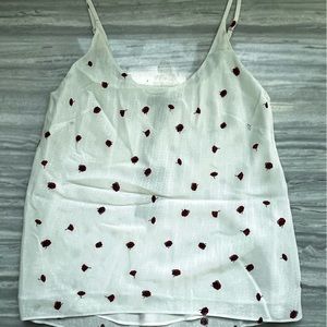 New with tags Rag and Bone cream white floral Eva camisole Size 0